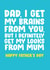 brains looks from mum Father's Day Card 16852 created by James Steer