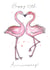 Pretty Flamingo Anniversary Card - 10 Years - Happy 10th Anniversary created by Shiv Makes Things