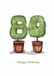 Classic 80th Birthday Card - Shrubs - Plant Pots created by Nancy Horton