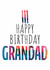 Grandad Birthday Card - Birthday Cake and Candles - Abstract Art created by size3art