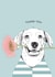 flower dog Thank You Card 8323 created by Dotty Dog Art