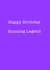 running legend Birthday Card 13456 created by Running Cards UK