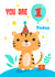 Children's age 1 Cute Tiger Birthday card created by Dale Simpson