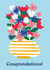 flowers vase Congratulations Card 18607 created by Jive Prints