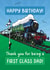 First Class Dad Steam Train Birthday card created by Evie Garnett Designs