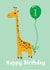 giraffe 1 Birthday Card 4237 created by Ilka Dickens