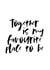 Cute Typography Anniversary Card - Together Is My Favourite Place To Be created by Audrey & Coco