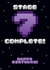 Stage 7 cleared! Celebrate a birthday with retro pixels and space adventure. created by Fatchair Print