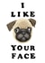 Dog pug Card 43609 created by Penelope Nutmeg