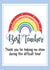 best teacher Thank You Card 41113 created by Rachel J Designs