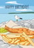 Seaside fish and chips birthday card created by Evie Garnett Designs