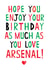 You love Arsenal birthday card created by Earlybird