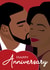 black couple black man Anniversary Card 19077 created by Leanne Creative