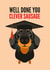 Exam Sausage Graduation Card 16815 created by Diva Doodle Designs