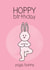 yoga bunny Birthday Card 17965 created by Bev O'Connor || @oconnordesign