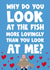 Send this funny card to that fish loving man in your life - birthday, valentines created by Naomi Park