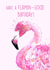 flamingo funny Birthday Card 13893 created by Splatterworks