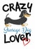 Crazy sausage dog Birthday Card 19427 created by Laura Deakin