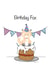 fox cute Birthday Card 17168 created by Illustrator Amanda