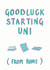 starting uni Good Luck Card 43778 created by Mena B