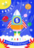 Happy 5th Birthday Rocket & Space Card created by Creative Joy