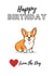 pet corgi Birthday Card 14805 created by Love from the Pet