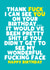 thank fuck Birthday Card 30627 created by Filthy Sentiments