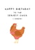 Cheeky Chicken Birthday Card - Happy Birthday To The Sexiest Chick I Know - Chicken In A Bikini created by Fifi Designs