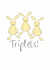 New baby triplets bunny card created by Leah Roberts
