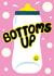Funny Cute New Baby Girl Boy Twins Congrats Card - Baby Milk Bottle - Bottoms Up created by I AM A