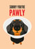 Pawly sausage dog get well soon card created by Diva Doodle Designs