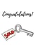 Classic New Home Card - House Key - Congratulations created by Amy (Hedgecards)
