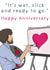 wet slick Anniversary Card 16885 created by LEORAS ATTIC