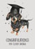 sausage dog watercolour Graduation Card 13895 created by Splatterworks
