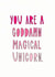 Unicorn magical Love & Friendship Card 6696 created by Redback Cards