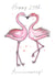 Pretty Flamingo Anniversary Card - 25 Years - Happy 25th Anniversary created by Shiv Makes Things