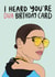 Dua Lipa Funny Birthday Card created by Studio Yelle