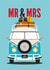 VW camper wedding card created by Diva Doodle Designs