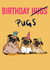 Birthday pugs birthday card created by Leah Rowe