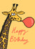 giraffe balloon Birthday Card 19507 created by Esther Maughan