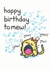 cat singing Birthday Card 7467 created by Doodlesworth