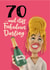 Patsy Ab Fab funny 70th birthday card for her created by The Supermodels
