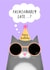 belated cat Birthday Card 17651 created by Studio Mads