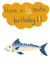 Happy Birthday Cute Mackerel Fish Funny Pun Card created by @SarahPriceDesigns