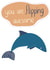 Thank you Cute Dolphin Funny Pun Card created by @SarahPriceDesigns
