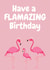 flamazing flamingo Birthday Card 19945 created by Pickle & Lilly