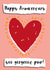 Cute Couple Anniversary Card - Heart - Happy Anniversary You Gorgeous Pair created by Hannah Boulter