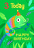 Age 3 Cute Chameleon Birthday Card created by Dale Simpson