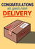 delivery fragile New Baby Card 3381 created by olliebrownillustration