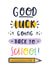 Good luck going back to school card created by Joanne Hawker